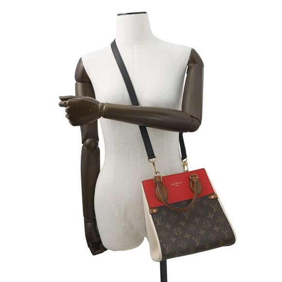 LOUIS VUITTON Fold tote Size PM Monogram/Calf Leather Cerise/Cream/Brown M45389 - Picture 2 of 16